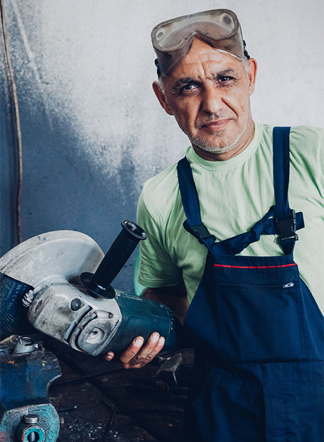 A worker in steel